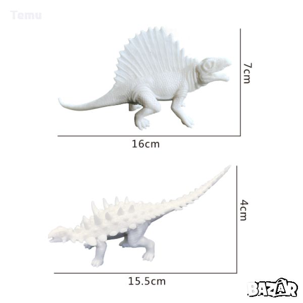 Играчка „Създай свой динозавър“ / Размери на динозаврите: 15,5х4 см и 16х7 см; Възможност за самосто, снимка 1