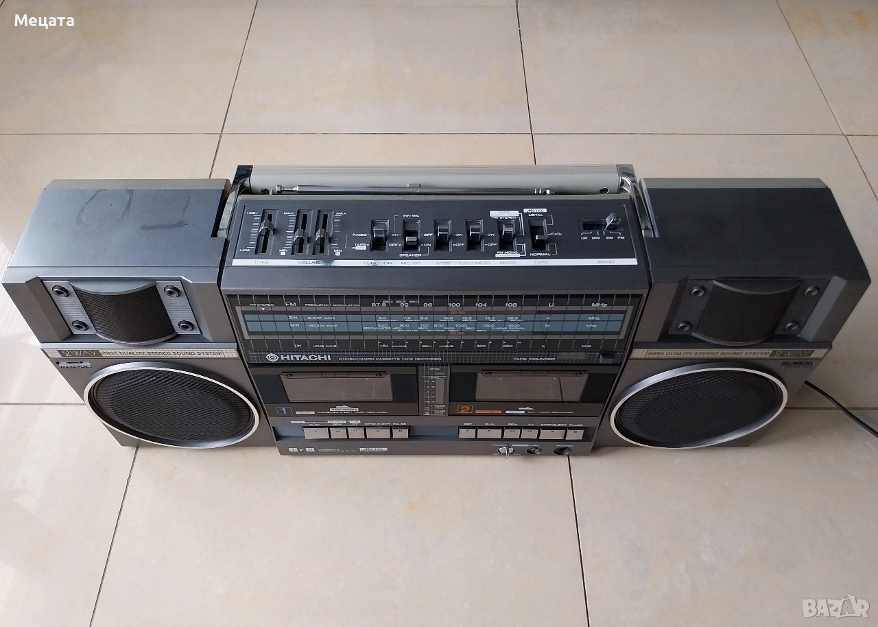Касетофон Хитачи TRK-W55E, снимка 1