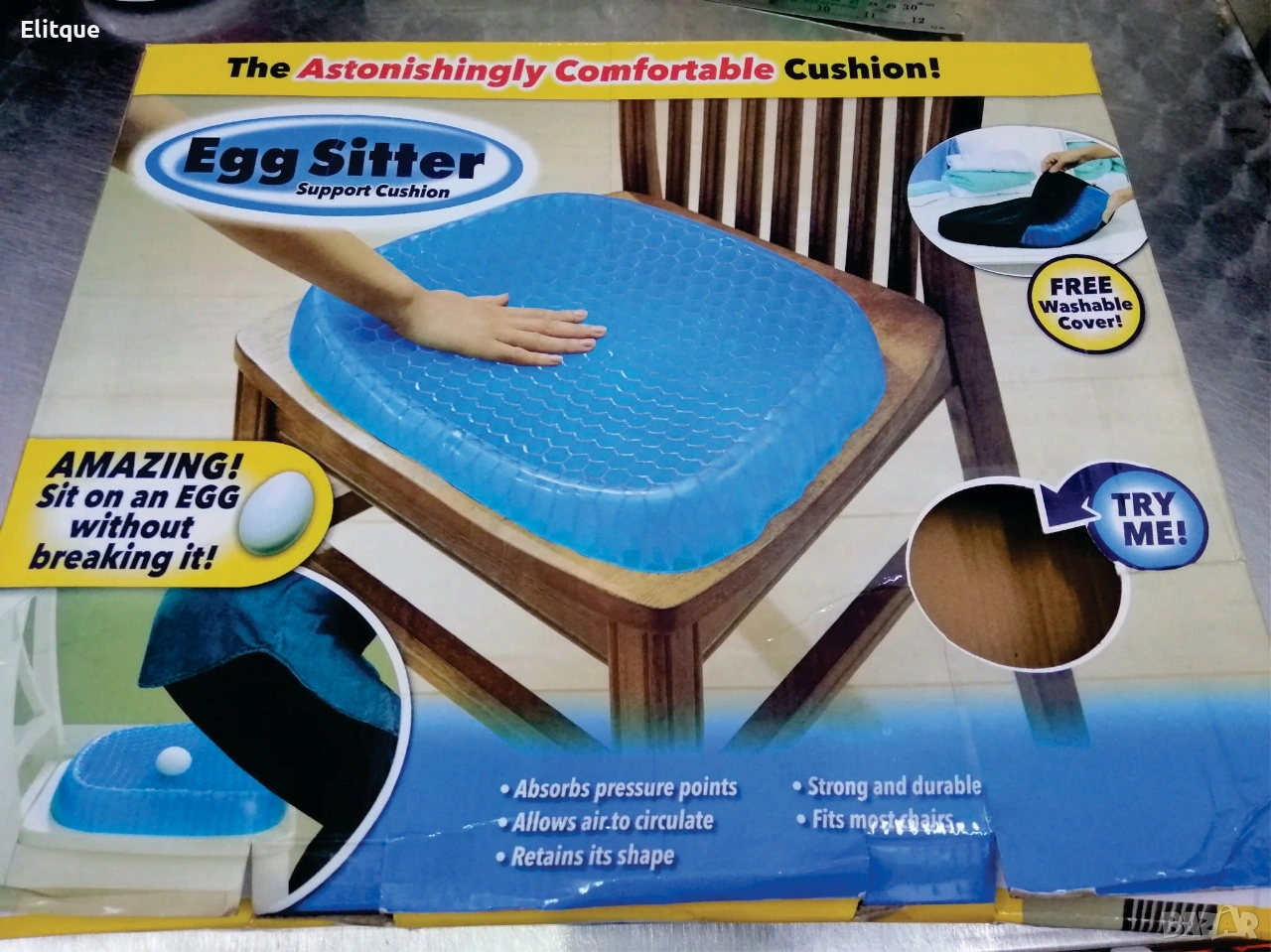 Ортопедична гел възглавница за стол Egg Sitter 🪑, снимка 1