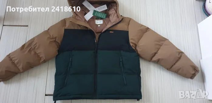 Lacoste Colour Block Mens Down Jacket Oversize Size 52 / M - L НОВО! ОРИГИНАЛ! Мъжко Зимно пухено Як, снимка 1