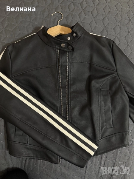 Дамско късо кожено яке CROPP, снимка 1
