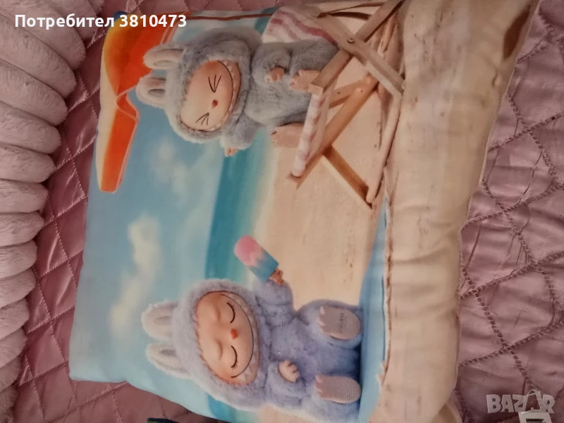продавам нова плюшена Възглавница лабубу , снимка 1