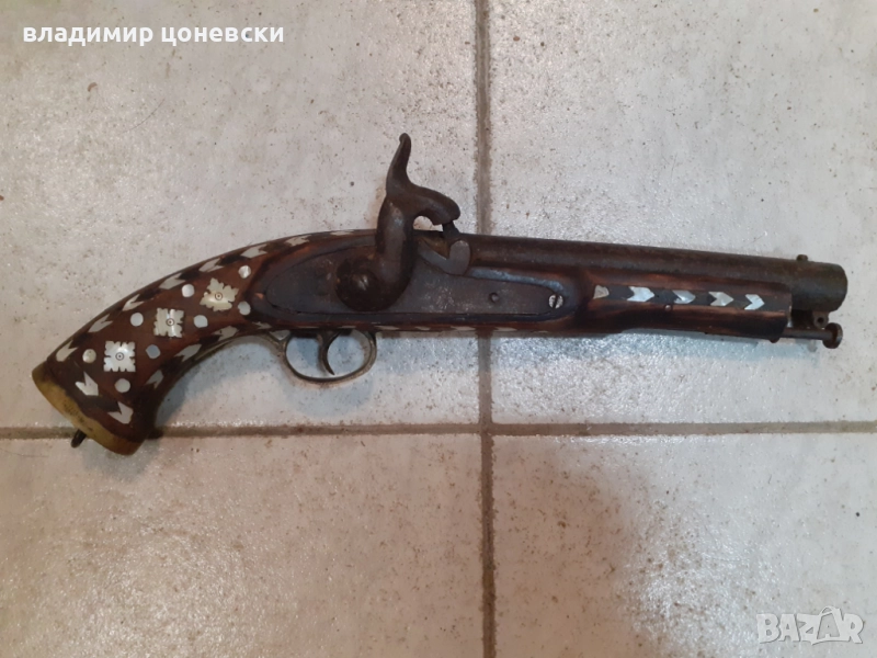 Красив автентичен капсулен пистолет,от 19 век,пищов,оръжие, снимка 1