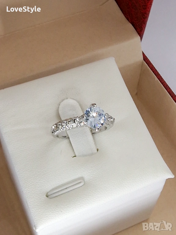 Silver Classic Solitaire Ring 💎 | дамски класически пръстен, снимка 1