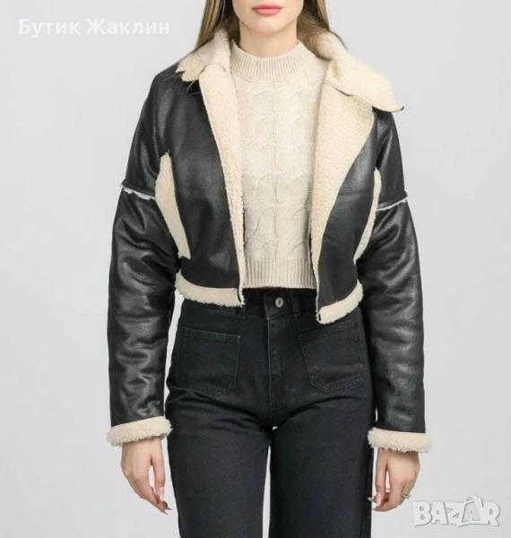 Дамско яке с каракул, снимка 1