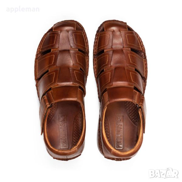 Маркови сандали от естествена кожа PIKOLINOS Flat Sandals Leather Tarifa for Men, снимка 1