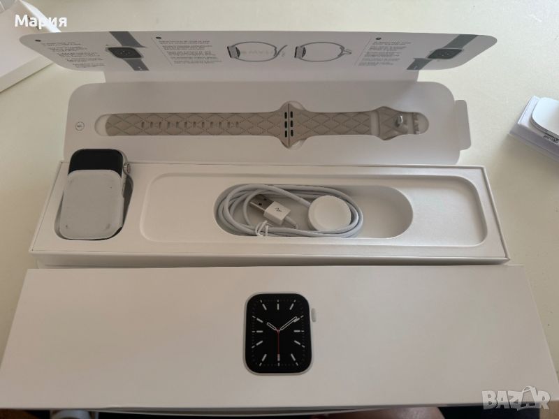 Apple Watch+Celullar 6, алуминиум, сребърен, 44mm., снимка 1