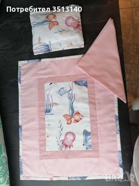 Спално бельо за кукли до 40 см 100% памук, снимка 1