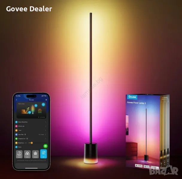 Govee - лампион Smart MATTER LED RGBICWW Wi-Fi + дистанционно управление, снимка 1
