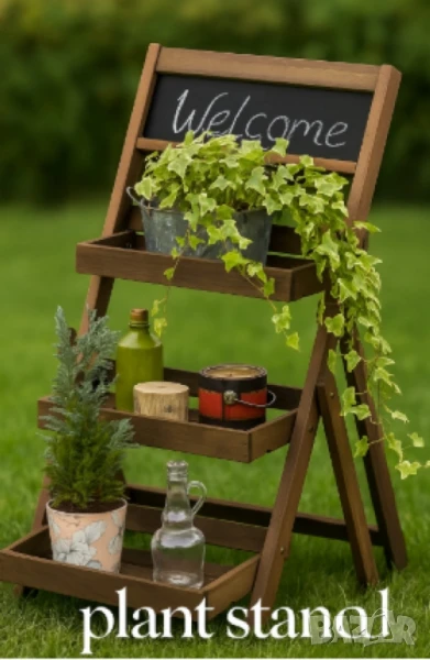 Елегантна и практична поставка за цветя, с три нива, снимка 1