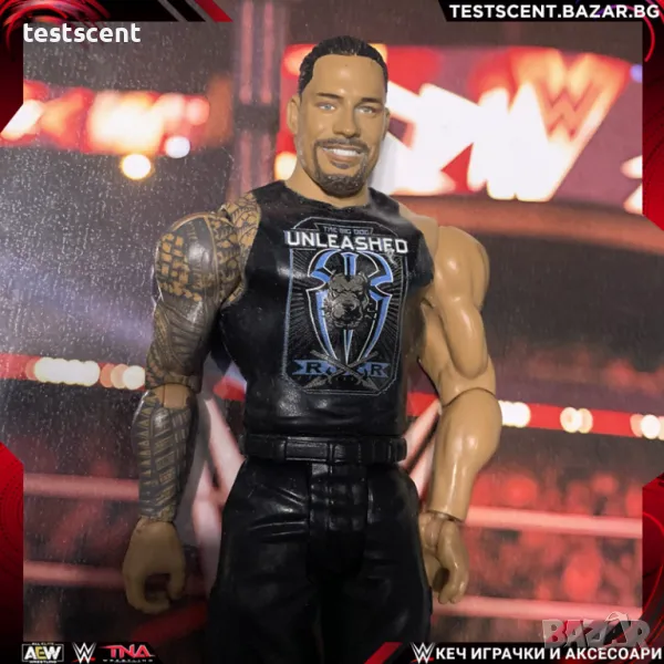 Екшън фигура WWE Roman Reigns Basic Series mattel Роман Рейнс Big Dog The Shield Logo играчка, снимка 1