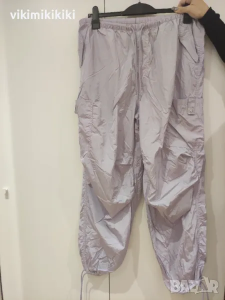 Широк тънък панталон Бершка Parachute pants Bershka размер L, снимка 1