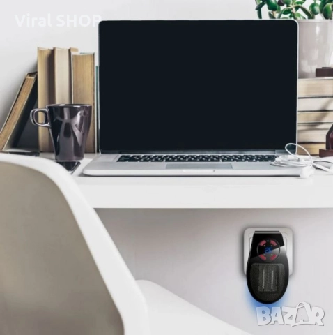 Мини керамичeн отоплител Taurus TROPICANO PLUG HEATER – 500W, дигитален дисплей, таймер, снимка 3 - Отоплителни печки - 51527879