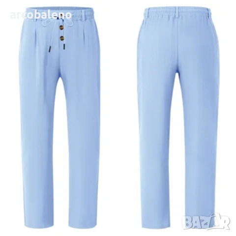 Мъжки ленен ежедневен панталон, 8цвята , снимка 7 - Панталони - 50499948