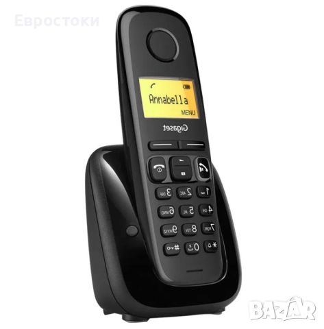 Безжичен DECT телефон Gigaset A280 – черен , снимка 2 - Стационарни телефони и факсове - 46456130