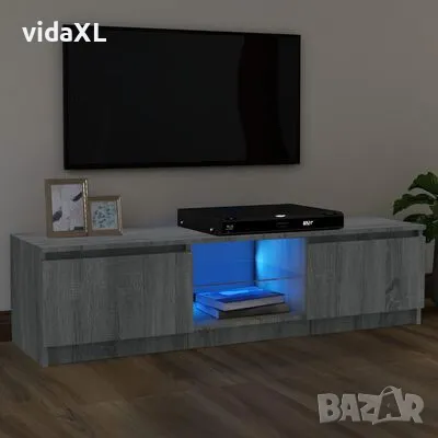 vidaXL ТВ шкаф с LED осветление, сив сонома, 120x30x35,5 см(SKU:815709), снимка 2 - Шкафове - 49109652