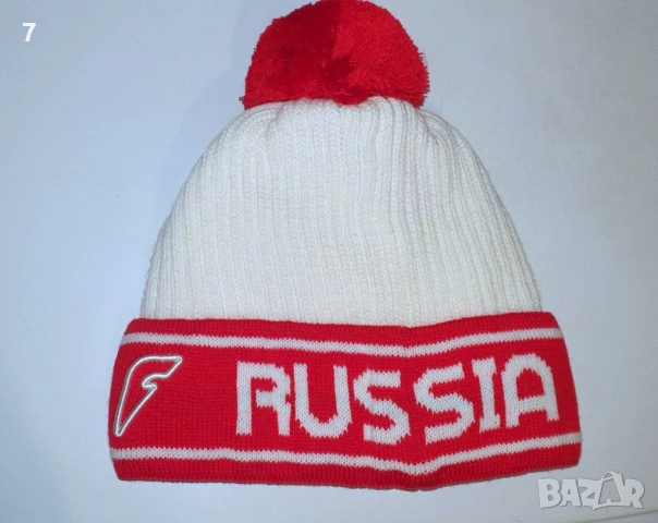Чисто нова зимна шапка Russia плетена , снимка 2 - Шапки - 53929817