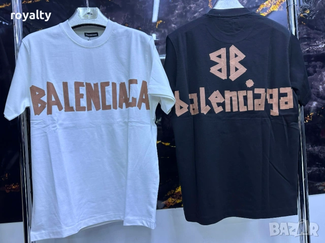 Balenciaga Мъжка Нова Тениска Два Цвята Реални Снимки 