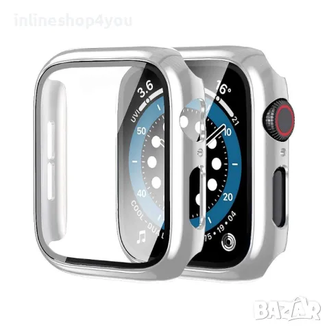 Кейс + Стъклен Протектор за Apple Watch Series 9 - 41mm и 45mm, снимка 9 - Калъфи, кейсове - 48359692