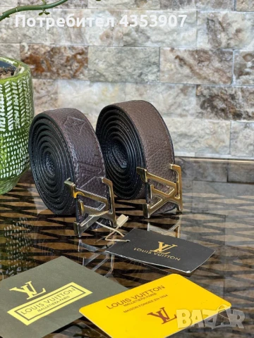 LOUIS VUITTON естествена кожа колан, снимка 8 - Колани - 50973903