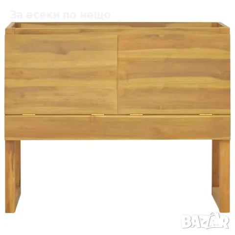 Шкаф За Баня, 90x45x75 см, Тиково Дърво Масив Код P585, снимка 3 - Шкафове - 50426780