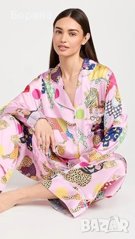 Нов летен дамски сет розов на тигри, снимка 1