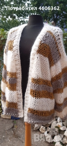 ръчно изплетена жилетка , снимка 2 - Жилетки - 51960620