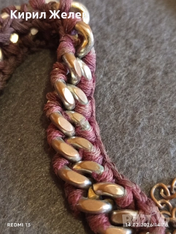 Гайтан традиционен Български плетен шнур за украса на народни носий 51807, снимка 6 - Други ценни предмети - 53475641