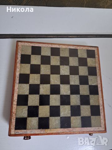 Декоративен шах20/20 от камък, снимка 2 - Шах и табла - 46254137