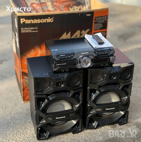 ГАРАНЦИОННА!!! Аудио система PANASONIC SC-MAX3500EK, 2400 W, Bluetooth 