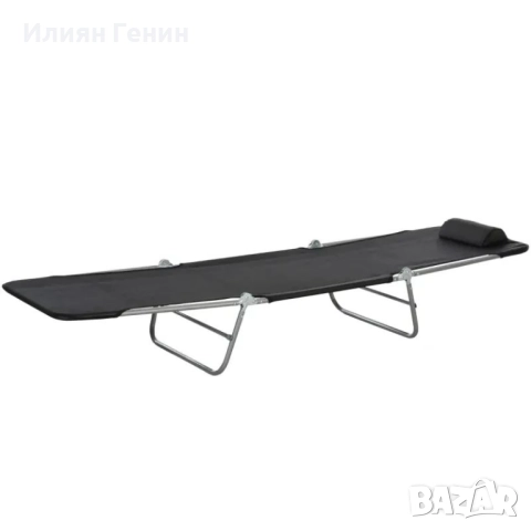 Сгъваем шезлонг Outsunny с облегалка за глава, регулируем шезлонг с 5 позиции, снимка 2 - Градински мебели, декорация  - 51727924