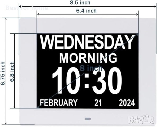 Голям дисплей с дигитален календар и дневен часовник, снимка 2 - Други стоки за дома - 52130279