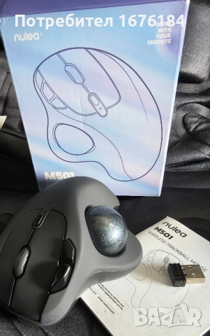 Trackball mouse NULEA M501, снимка 7 - Клавиатури и мишки - 52522230
