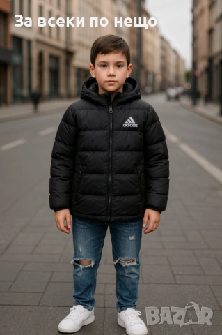 Adidas Детско Черно Зимно Яке 9-10г 11-12г 13-14г 15-16г Код Детски Находки38, снимка 2 - Детски якета и елеци - 52634623