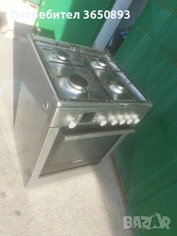 готварска печка бош цената е в евро. фурна на ток с 4 газови котлона, снимка 6 - Печки, фурни - 53809113