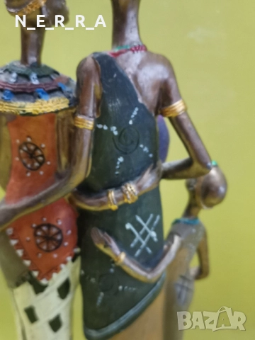 Африканско семейство-миниатюра, снимка 4 - Статуетки - 52277567