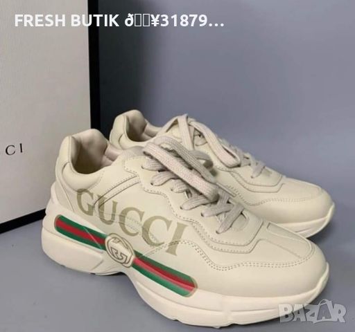 Дамски Кожени Маратонки 🔥 GUCCI , снимка 1 - Маратонки - 46321063