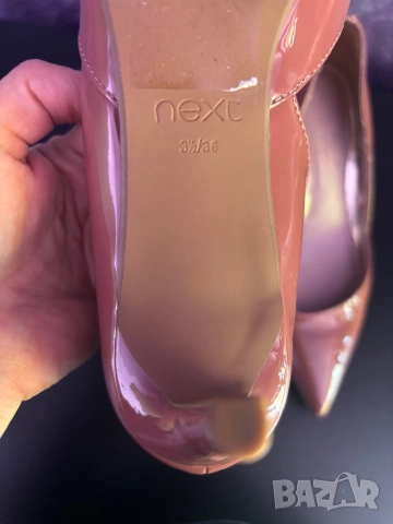 Next ниски обувки на ток, цвят пепел от рози, размер 36.5, снимка 5 - Дамски обувки на ток - 52320311