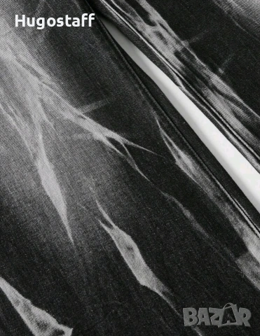 Нови черни baggy дънки Casual Loose Fit Jeans панталони карго Л/34, снимка 5 - Дънки - 53115015