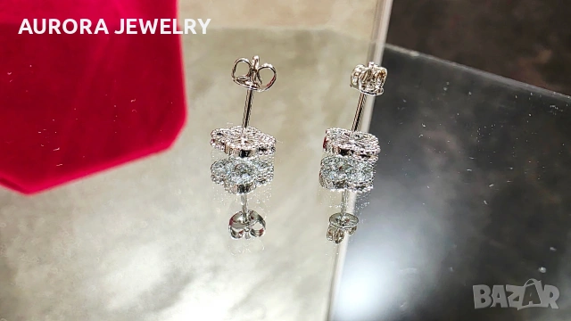 Van Cleef & Arpels VCA Silver Diamond Sweet Alhambra Дамски Обеци, снимка 5 - Обеци - 53918605