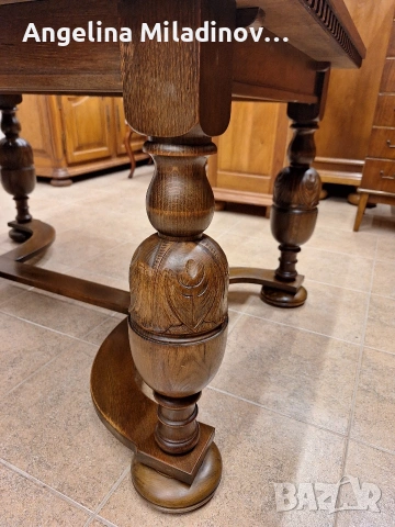 УНИКАТ! Маса за трапезария с богата дърворезба , снимка 7 - Маси - 53773191