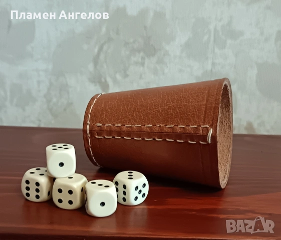 Комплект за барбут със пет броя зарчета, снимка 2 - Други игри - 53516608