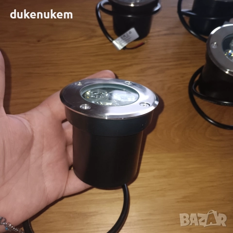 Комплект 4 бр. външни вградени LED лампи 3W, IP67, 300 lm – топла светлина, снимка 9 - Прожектори - 52652087