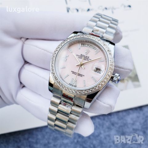 Дамски часовник Rolex Day-Date 36 Pink с автоматичен механизъм, снимка 4 - Дамски - 45418208