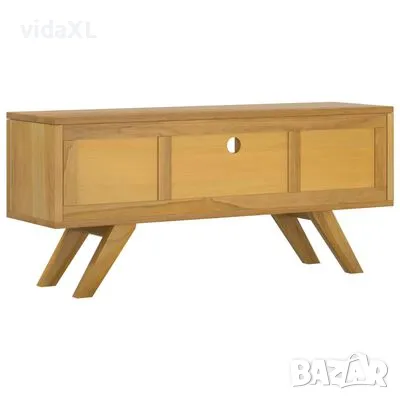 vidaXL ТВ шкаф, 110x30x50 см, тиково дърво масив（SKU:340869）, снимка 4 - Шкафове - 48806772