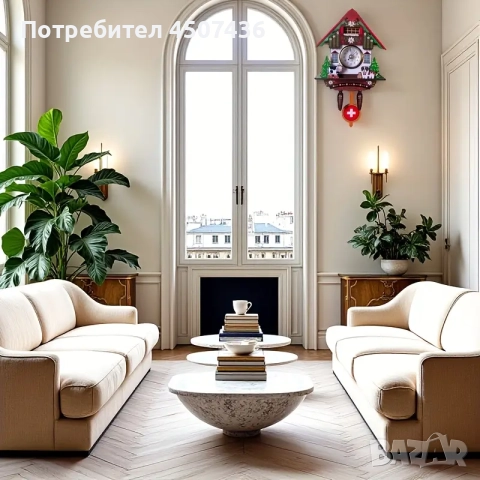 Мини стенен кварцов часовник дървена къщичка,домашен декор, снимка 4 - Стенни часовници - 52820899