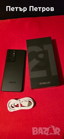 Samsung Galaxy S21 Ultra 5G 12GB RAM 128GB Phantom Black-Неразличим от нов!-комплект!, снимка 6 - Samsung - 53695453