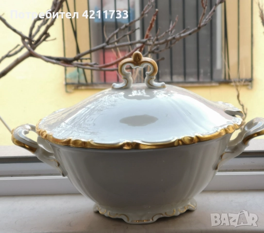 прекрасен супник с позлата НОВО