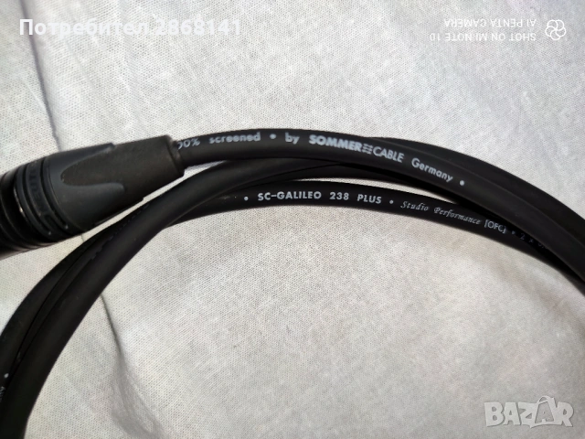 Аудио кабели Neutrik gold XLR – 6.35mm Sommer SC Galileo 238 Plus, снимка 2 - Други - 53417171