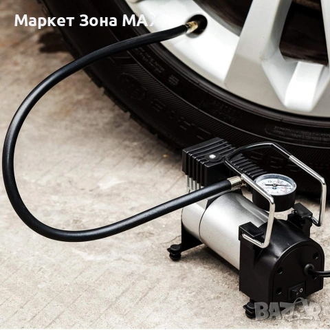 Компресор за въздух с метален корпус и 150 вата мощност, 1 цол/ 2 цола